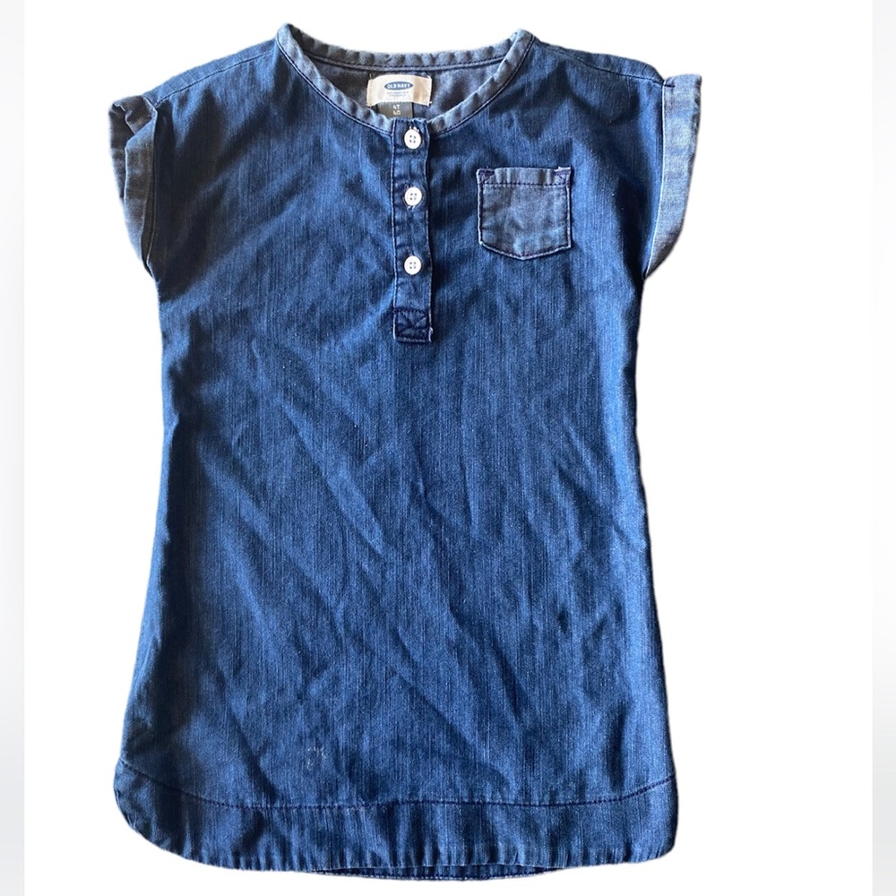 Old Navy Denim Dress Cowgirl casual Size 4T - Picture 2 of 2